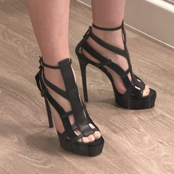 Gucci Daryl Leather and Suede Platforms Size 37 - Picture 2 of 14